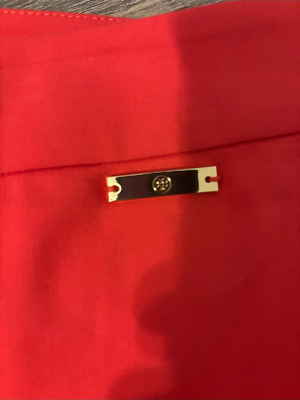Tory Burch Bright Red Straight-Leg Ponte Pants